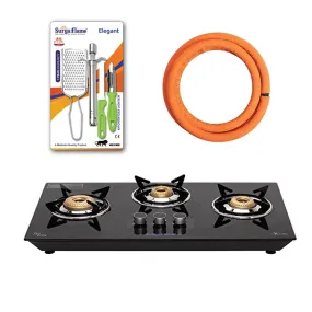 1 SF LPG STOVE 3B APOLLO ROUND MS NA..vb|1 SF SPARK LIGHTER - CHROME (..|1 SF HOSE PIPE 1.5 MTR..