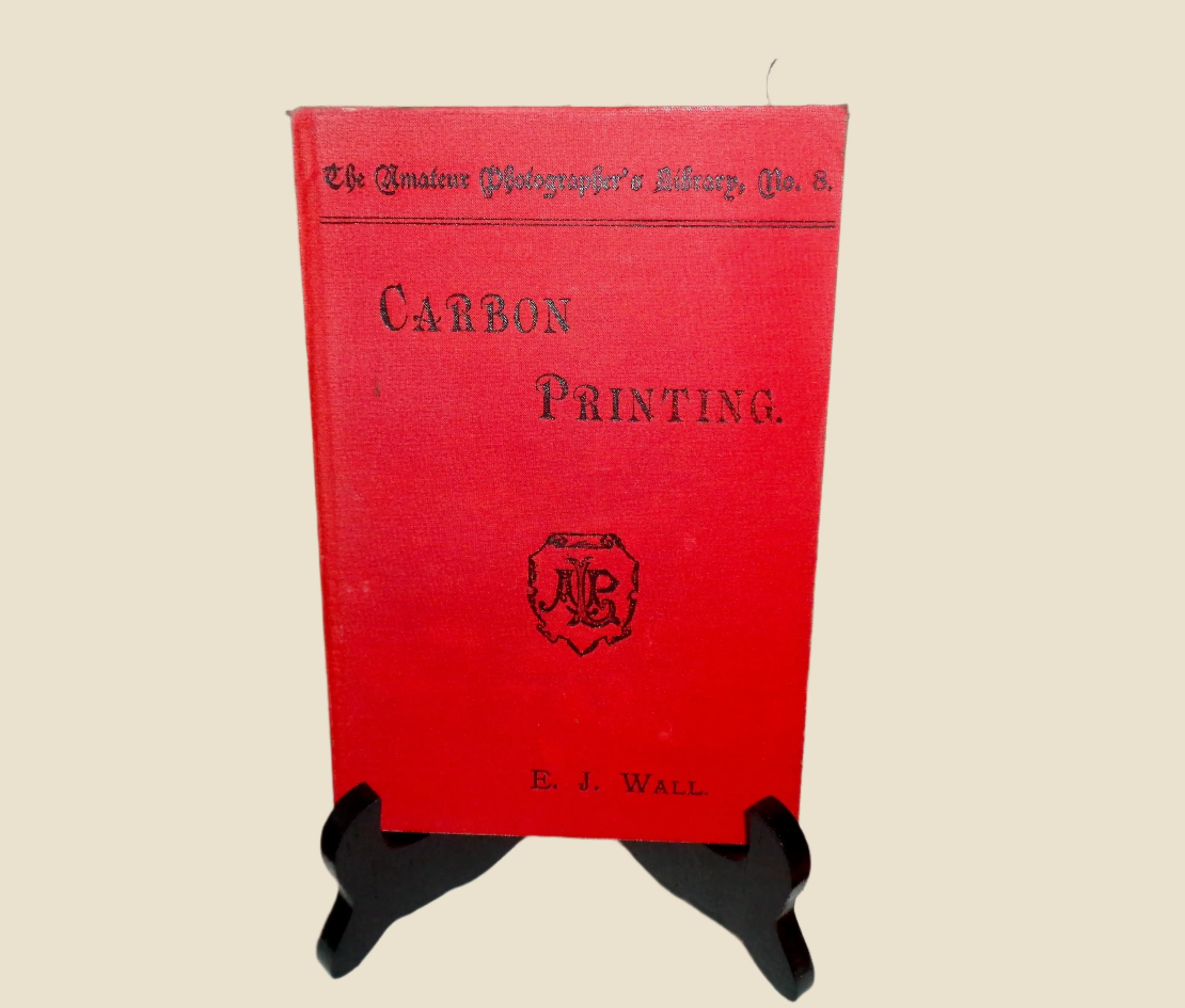 1897 Antique Photography Book on Carbon Printing By EJ Wall