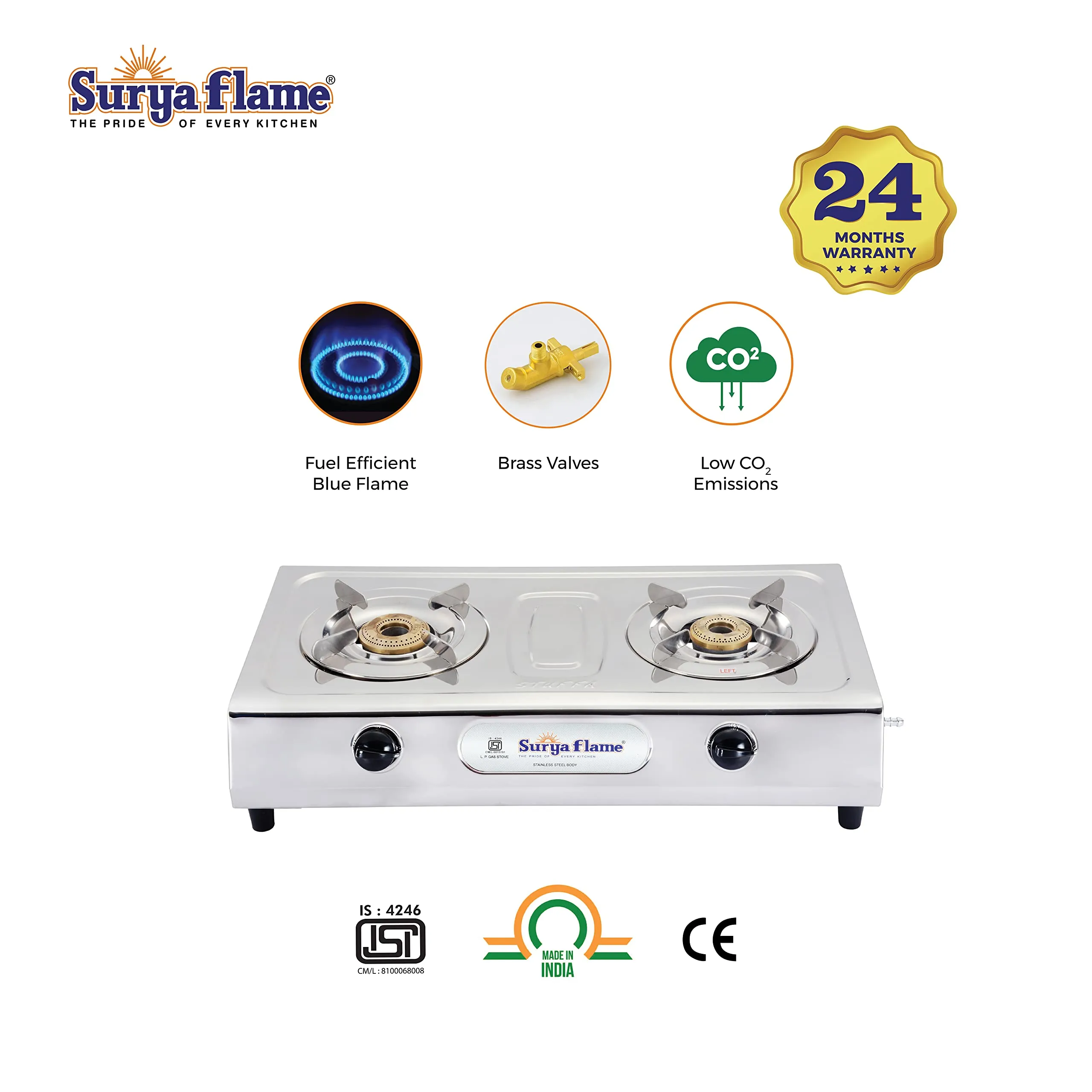 2 SF LPG STOVE 2B ULTIMATE SS AUTO