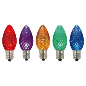 25PK - Vickerman C7 Faceted LED Multi Twinkle Bulb