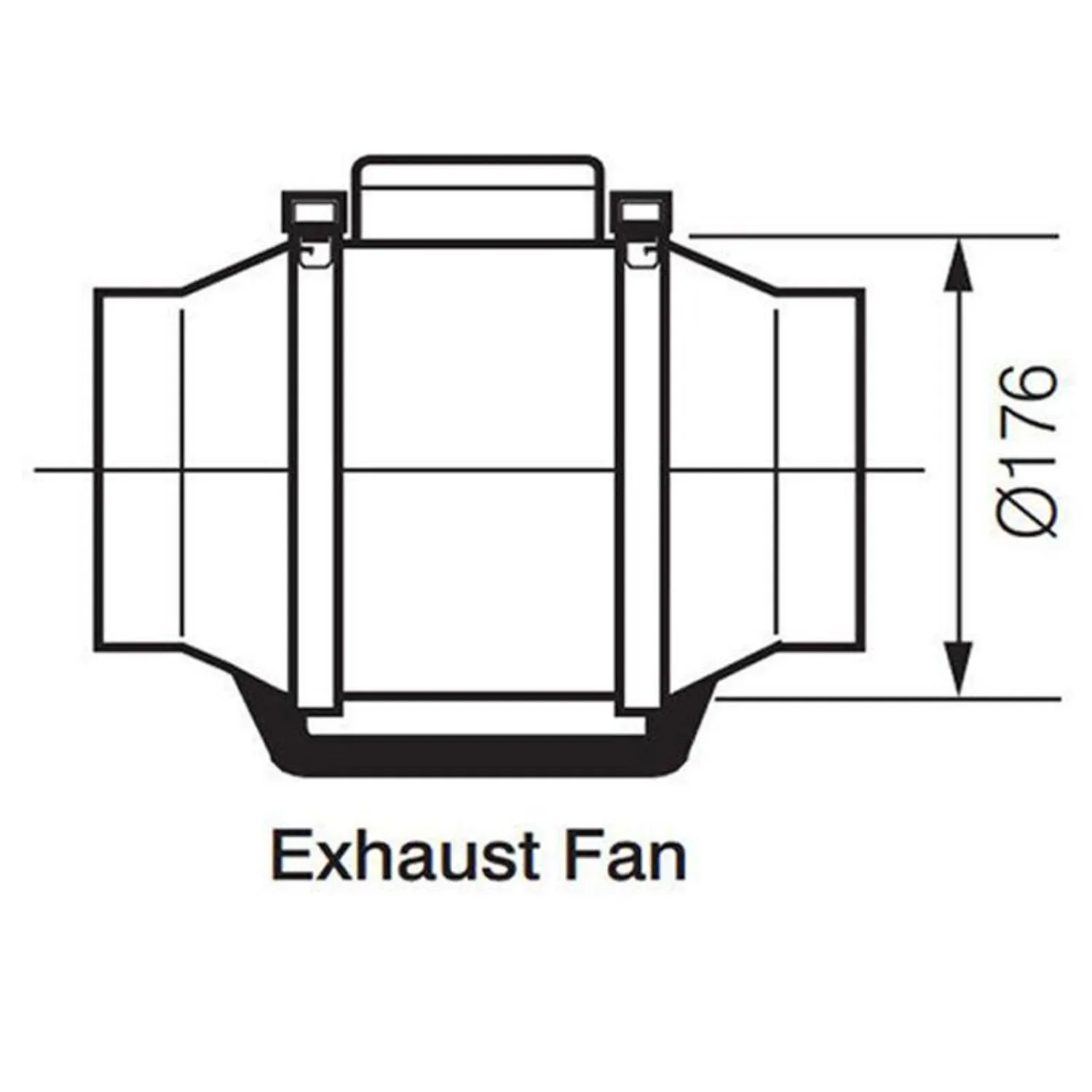 270/360m³/h Provent in-Line Duct Mounted Fan Kit (RIL-125 6M Duct internal/External Grille)