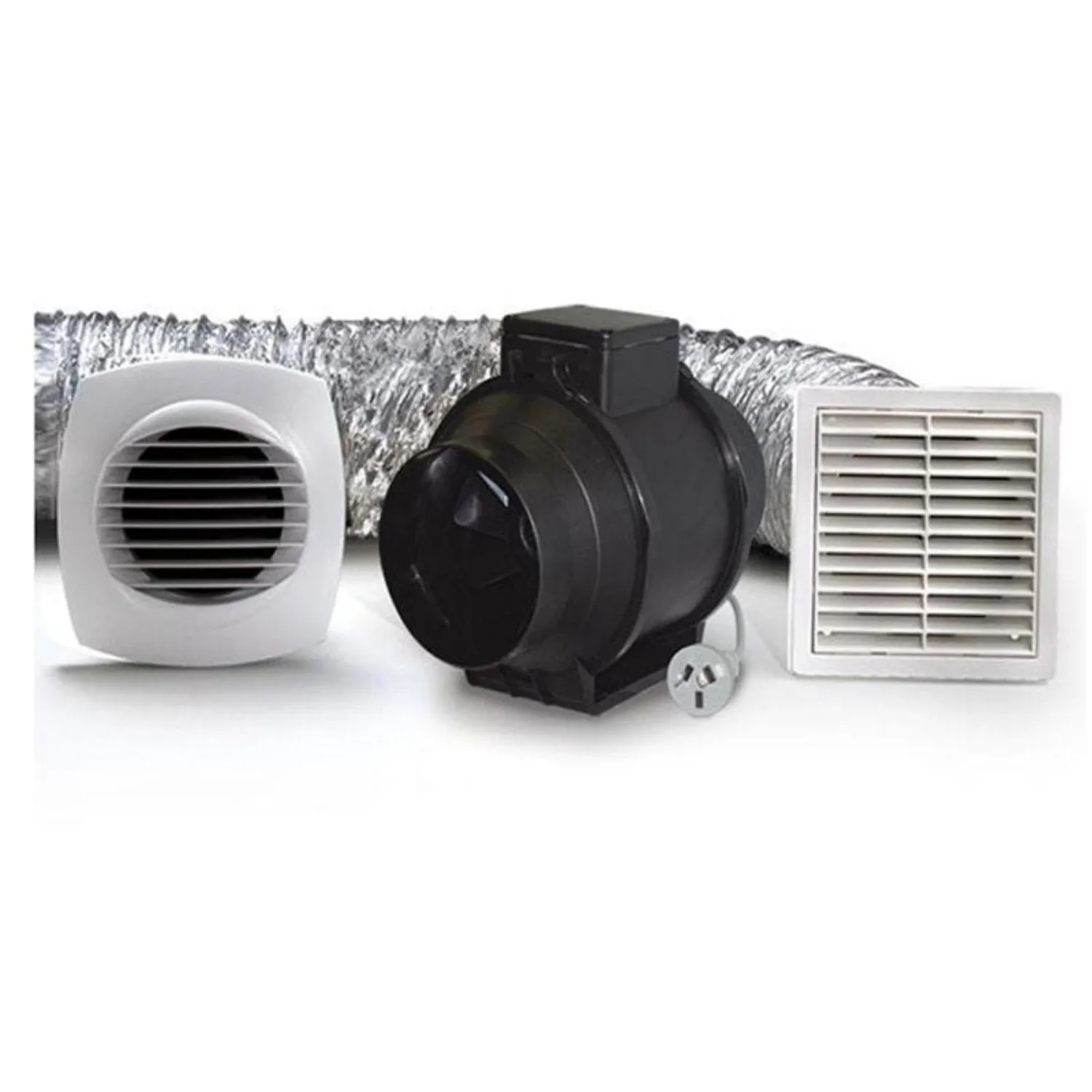 270/360m³/h Provent in-Line Duct Mounted Fan Kit (RIL-125 6M Duct internal/External Grille)