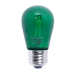 2W LED S14 GREEN FILAMENT Light Bulb by Bulbrite (11W Equivalent)