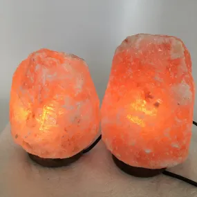 2x Himalaya Natural Handcraft Rough Raw Crystal Salt Lamp, 6.25"-7.5" Tall,XL122