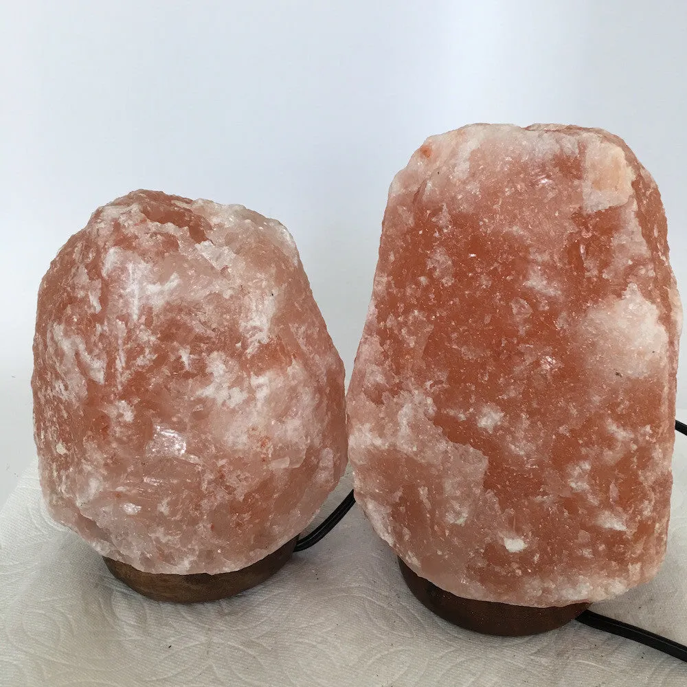 2x Himalaya Natural Handcraft Rough Raw Crystal Salt Lamp, 6.25"-7.5" Tall,XL122