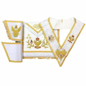 33rd Degree Scottish Rite Regalia Set - WINGS UP All Countries Flags