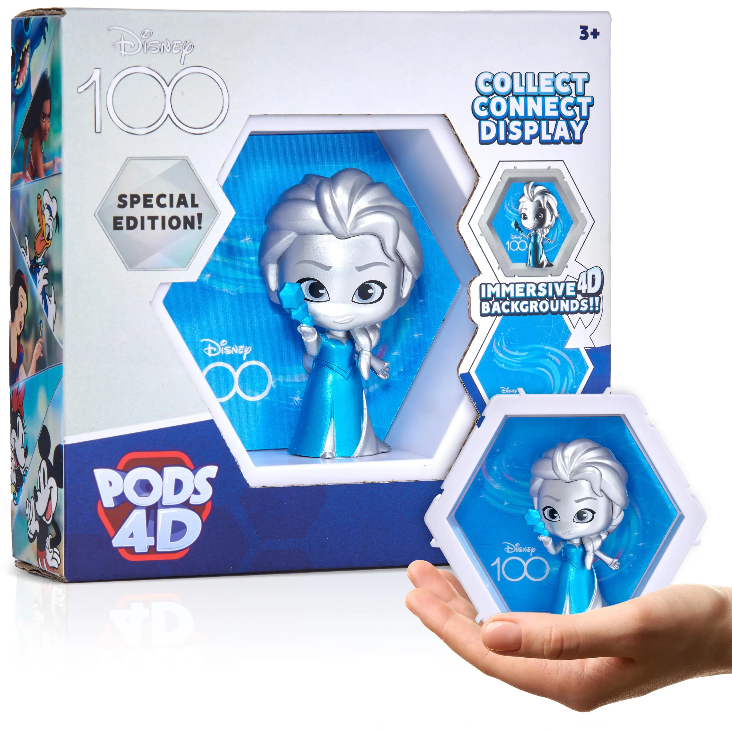 4d Disney Frozen Elsa - Unique Connectable & Collectable Toy Figure, Wall/Shelf