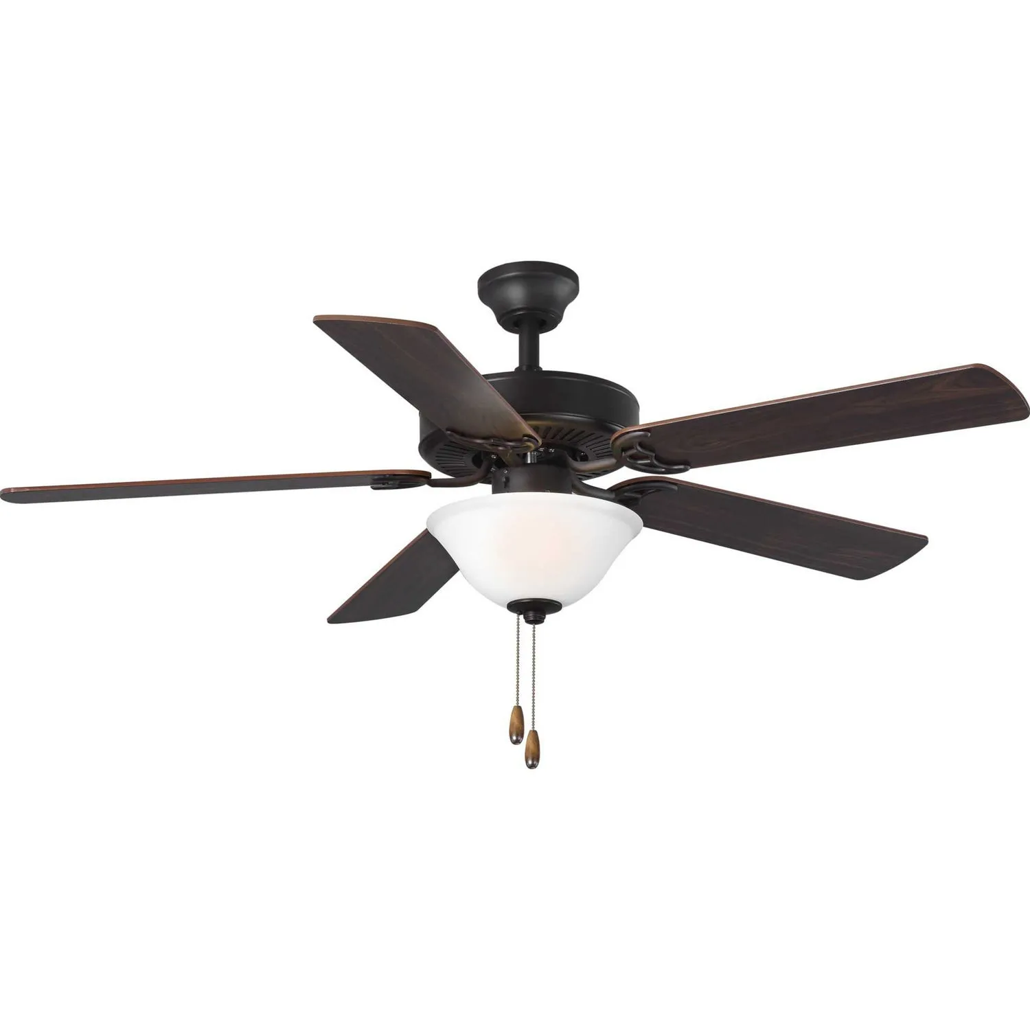 5-Blade 52" Ceiling Fan with White Etched Light Kit