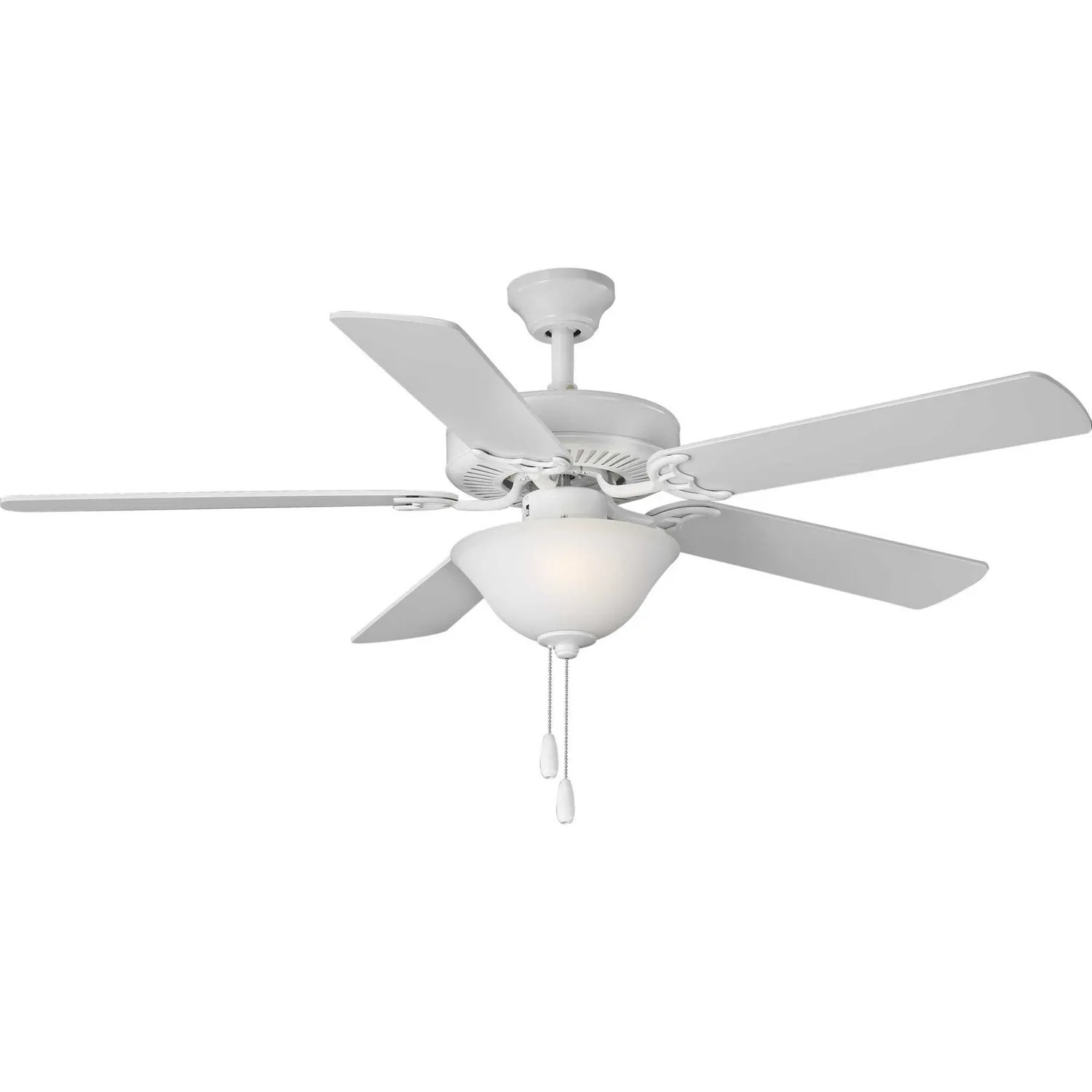 5-Blade 52" Ceiling Fan with White Etched Light Kit