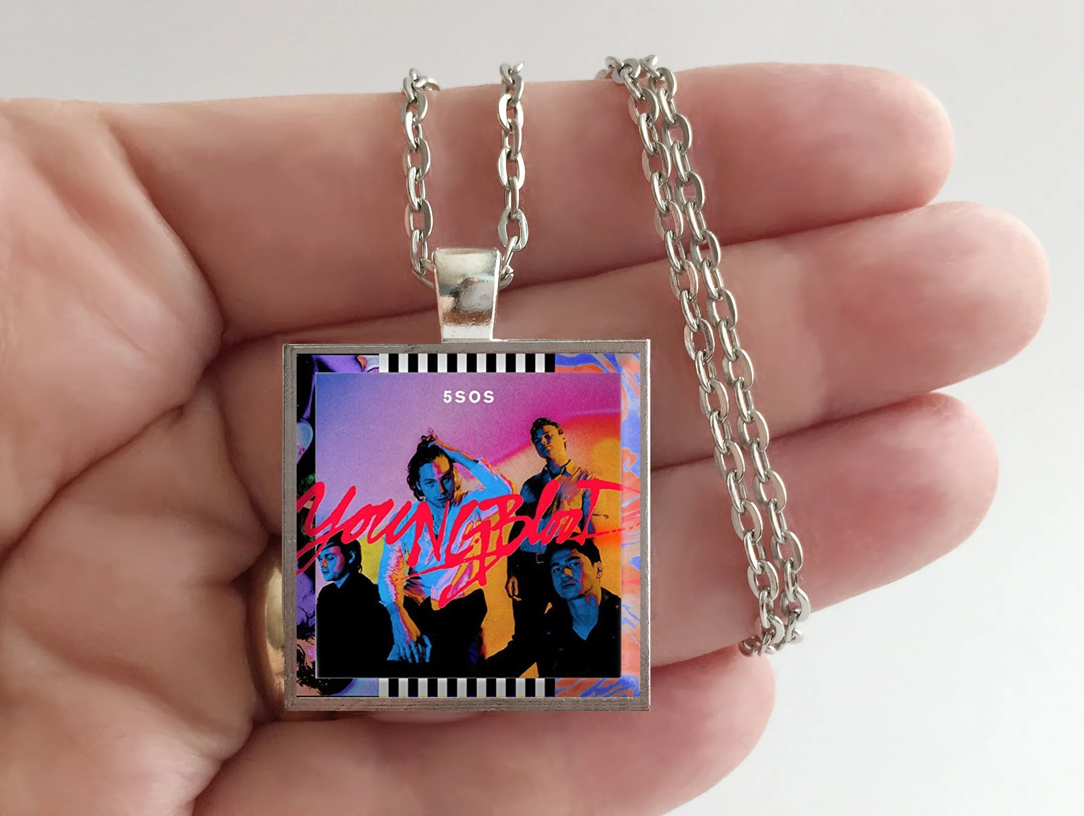 5 Seconds of Summer - Youngblood - Album Cover Art Pendant Necklace