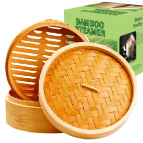 6 Inch Handmade Bamboo Steamer & Meat by Mister Kitchenware