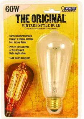 60WATT CLEAR  VINTAGE BULB