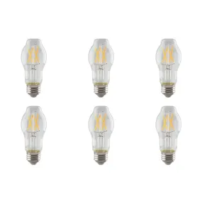 8W BT15 LED - Clear - Medium base - 2700K - 800 Lumens - 120V - 6-Pack