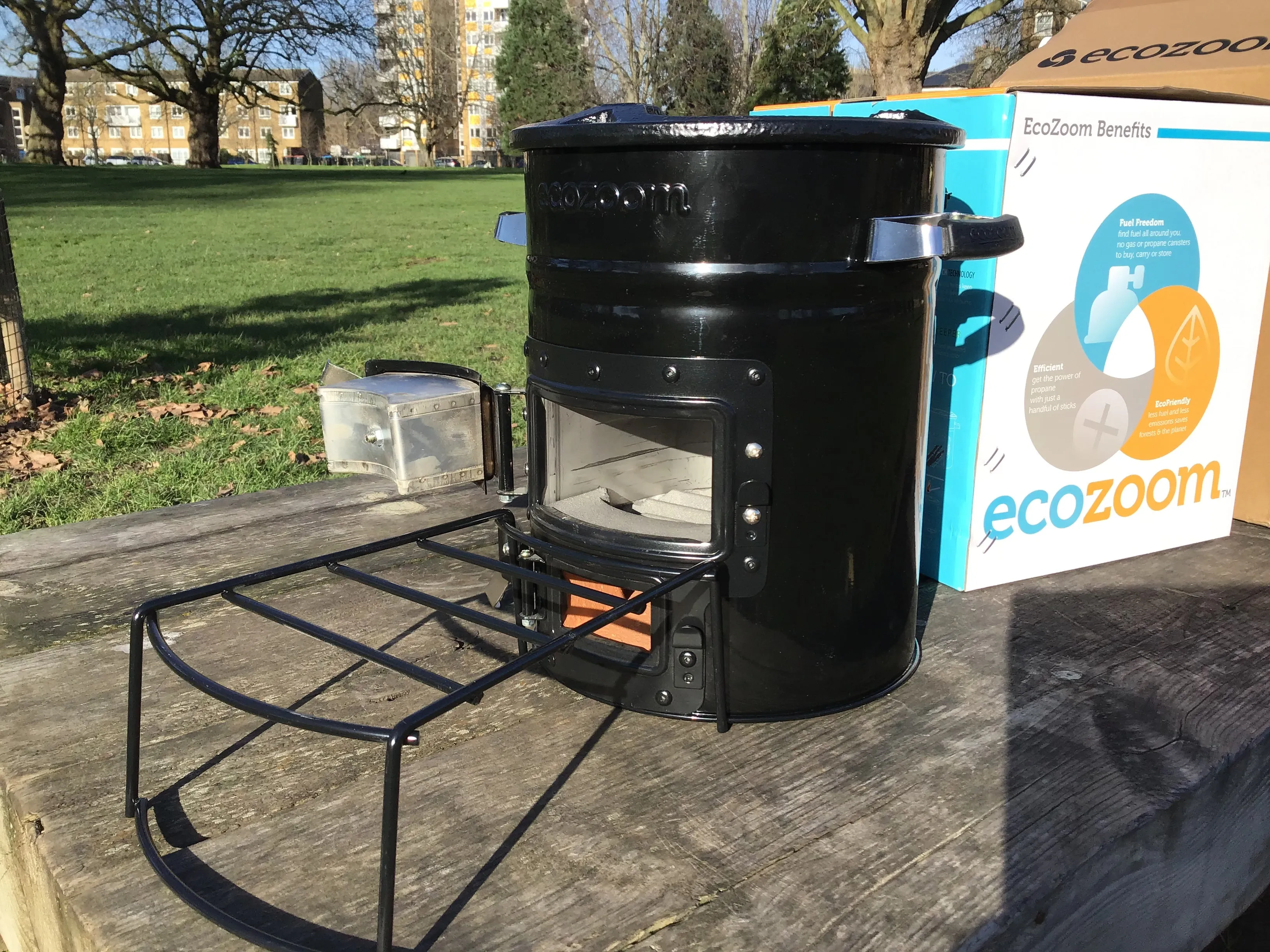 A. EcoZoom Versa Rocket Stove - Wood, Biomass or Charcoal Fuel