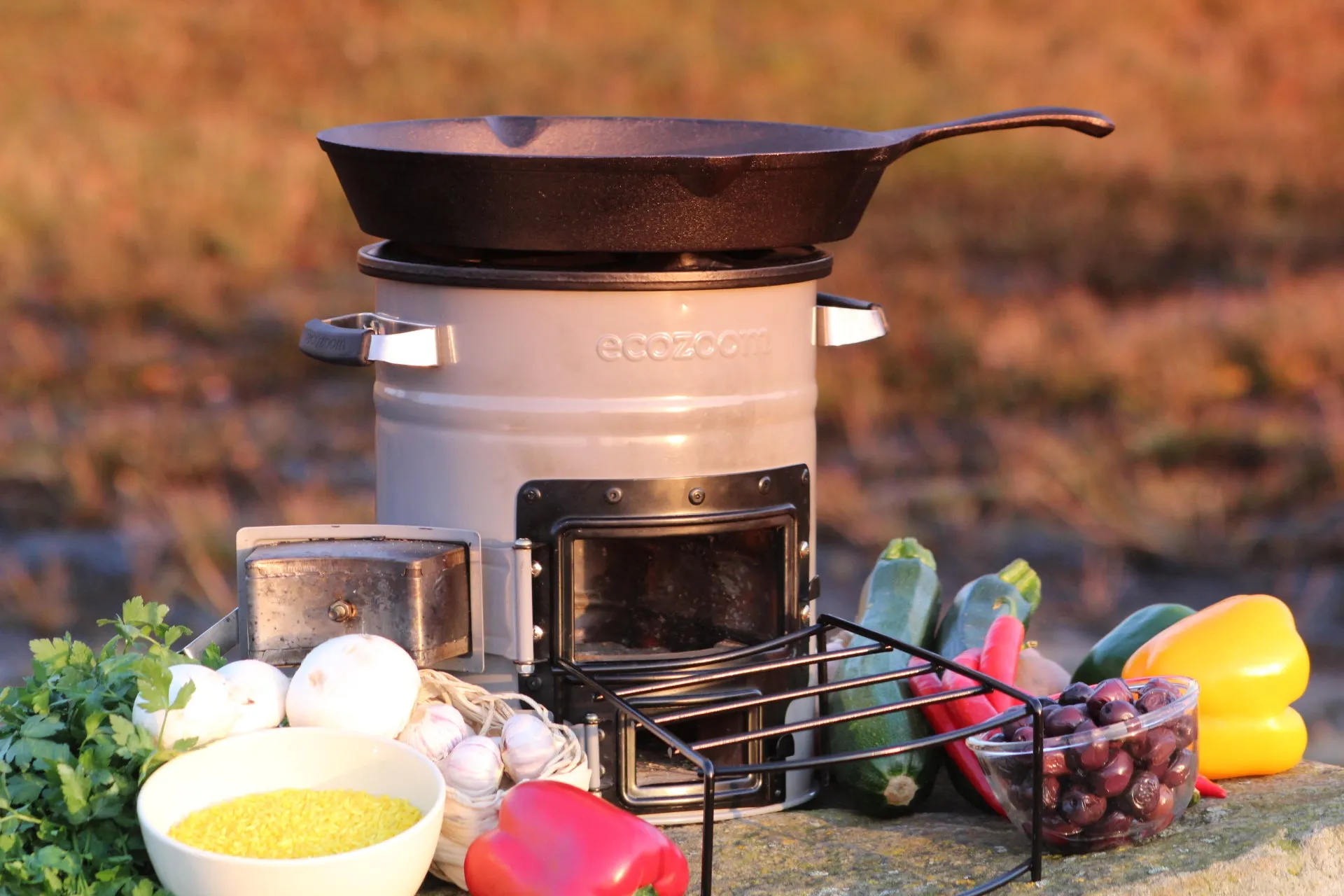 A. EcoZoom Versa Rocket Stove - Wood, Biomass or Charcoal Fuel