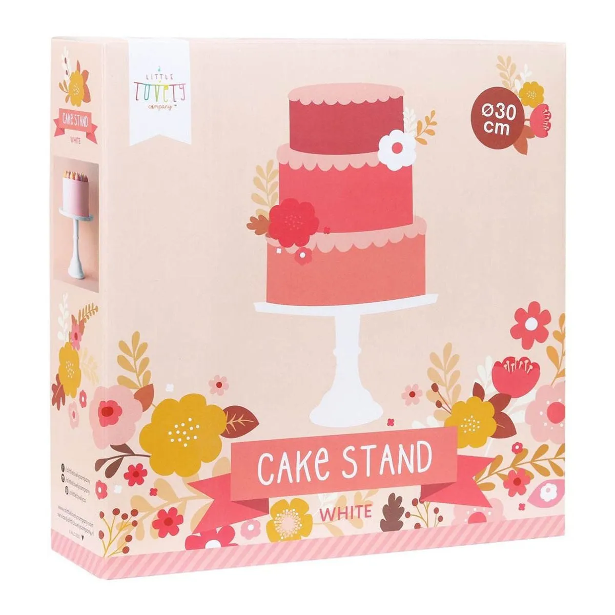 A Little Lovely Company Cake Stand: Large - White