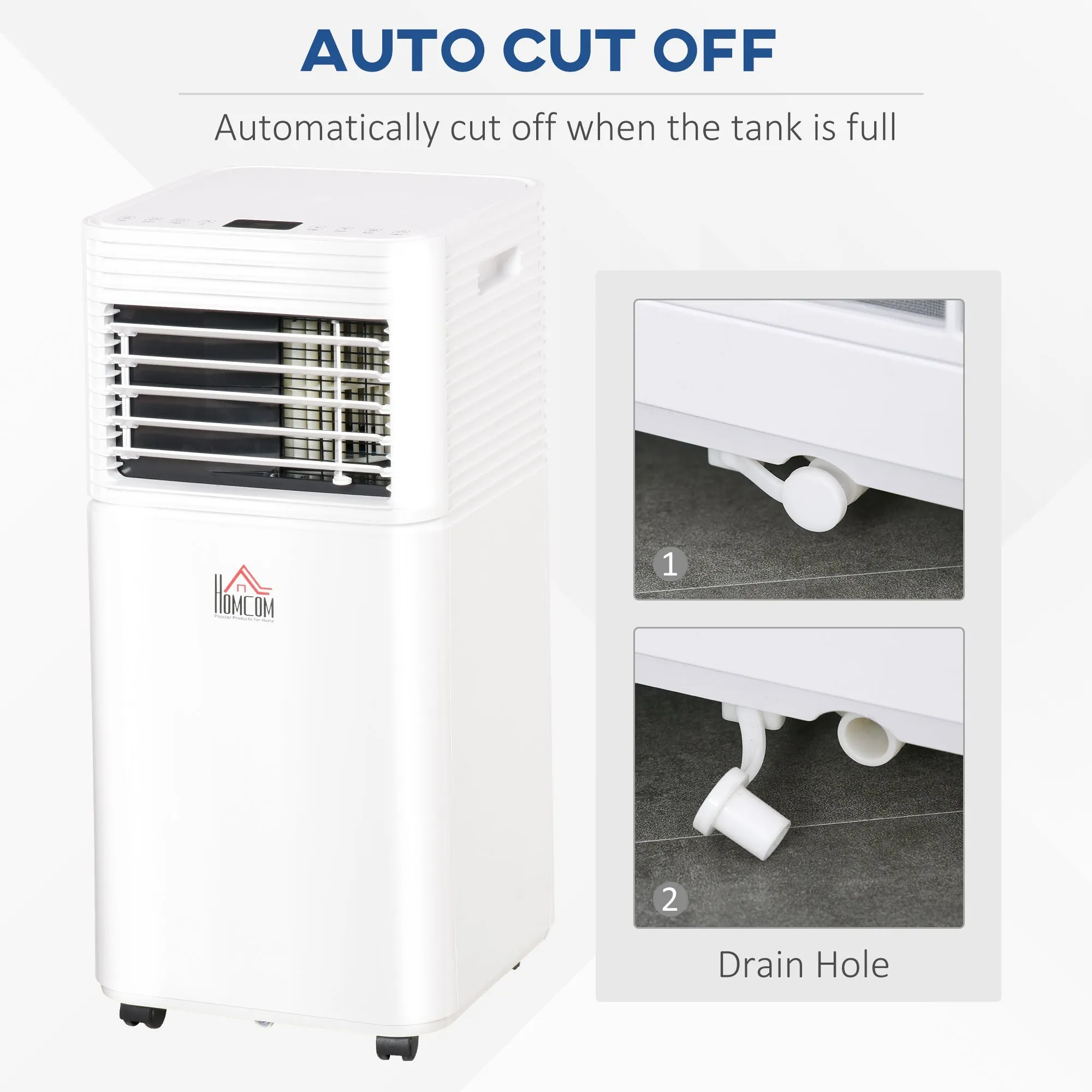 A Rated 9,000 BTU Portable Air Conditioner With Remote & 24 Hour Timer by Homcom