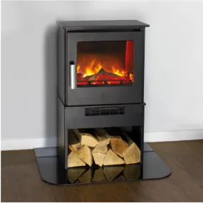 ACR 6 mm Black Glass Rectangular Hearth 700 mm x 600 mm