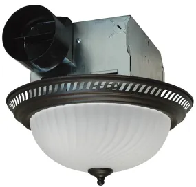 Air King DRLC701 Exhaust Fan, 1.6 A, 120 V, 70 cfm Air, 4 Sones, CFL, Incandescent Lamp, 4 in Duct :EA: QUANTITY: 1