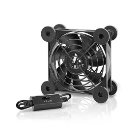 ANEXT, USB Fan, USB Computer Fan, Silent Fan for Receiver DVR PlayStation Xbox Computer Cabinet Cooling, (140mm,Black)