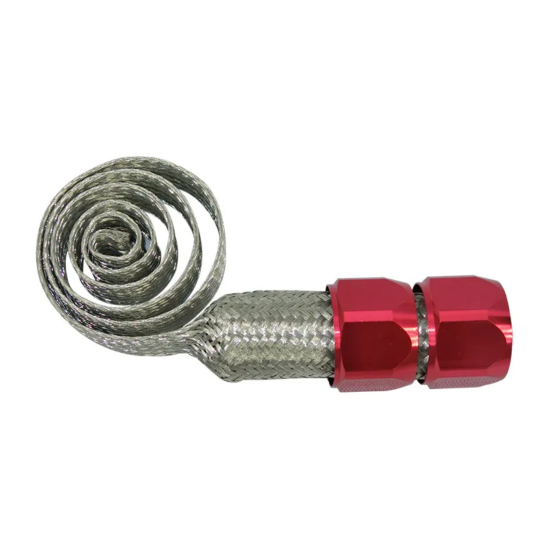 Anodised Braided Hose Kit And Sleeves - Red RG1802