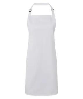 Antimicrobial bib apron | White