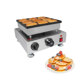 AP-562 Dutch Pancake Maker | Dorayaki Machine | Electric Big Poffertjes Maker | 9 Round-Shaped Big Pancakes | Stainless Steel