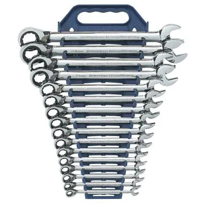 Apex Tool Group 8 Pc Reversible Combination Ratcheting Wrench Sets, 12 Point, SAE, 9533N