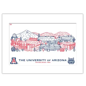 Arizona Wildcats Matted Campus Wall Art 11" x 14"