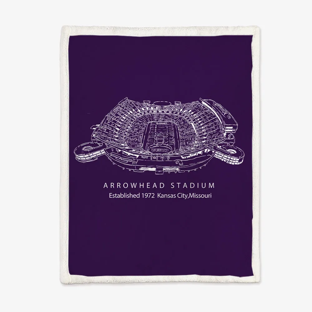 Arrowhead Stadium - Kansas City Chiefs football, Football Blanket Gift for Football Fans