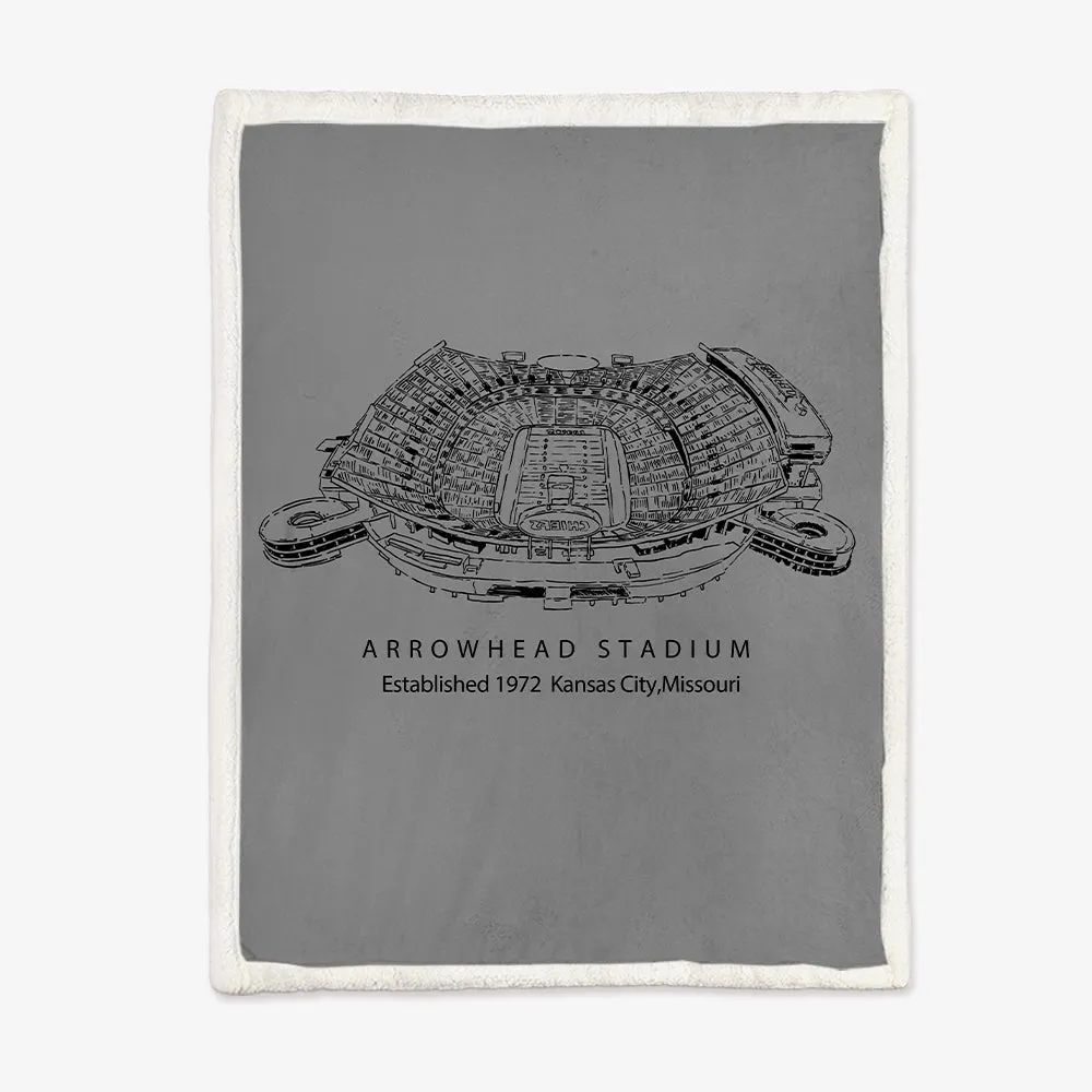 Arrowhead Stadium - Kansas City Chiefs football, Football Blanket Gift for Football Fans