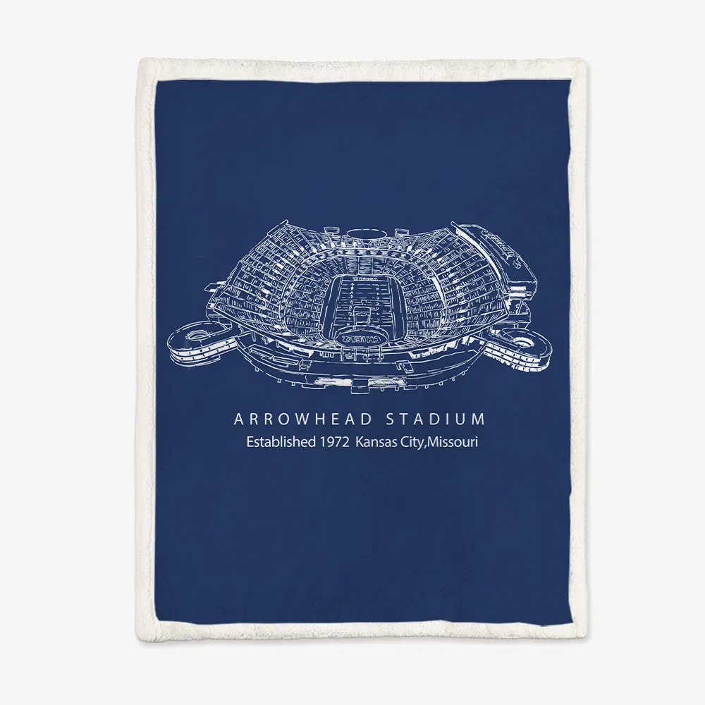 Arrowhead Stadium - Kansas City Chiefs football, Football Blanket Gift for Football Fans