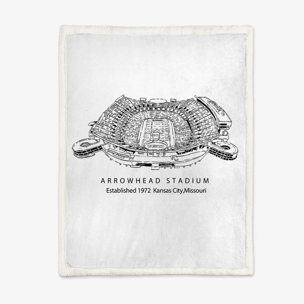 Arrowhead Stadium - Kansas City Chiefs football, Football Blanket Gift for Football Fans