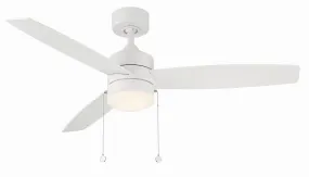 Atlantis 52" Ceiling Fan in Matte White