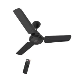 atomberg Efficio 900mm BLDC Motor 5 Star Rated Classic Ceiling Fans with Remote Control | High Air Delivery Fan with LED Indicators | Upto 65% Energy Saving | 2 1 Year Warranty (Matt Black)