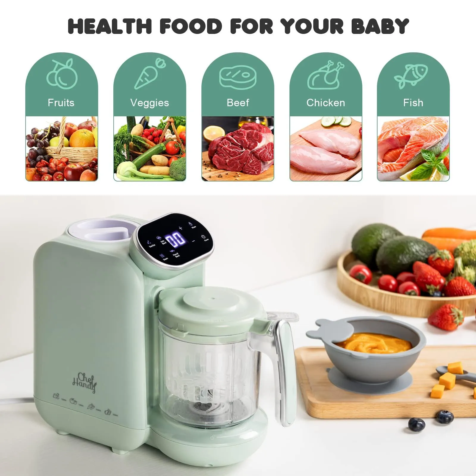 Baby Food Maker, 5 in 1 Baby Food Processor.