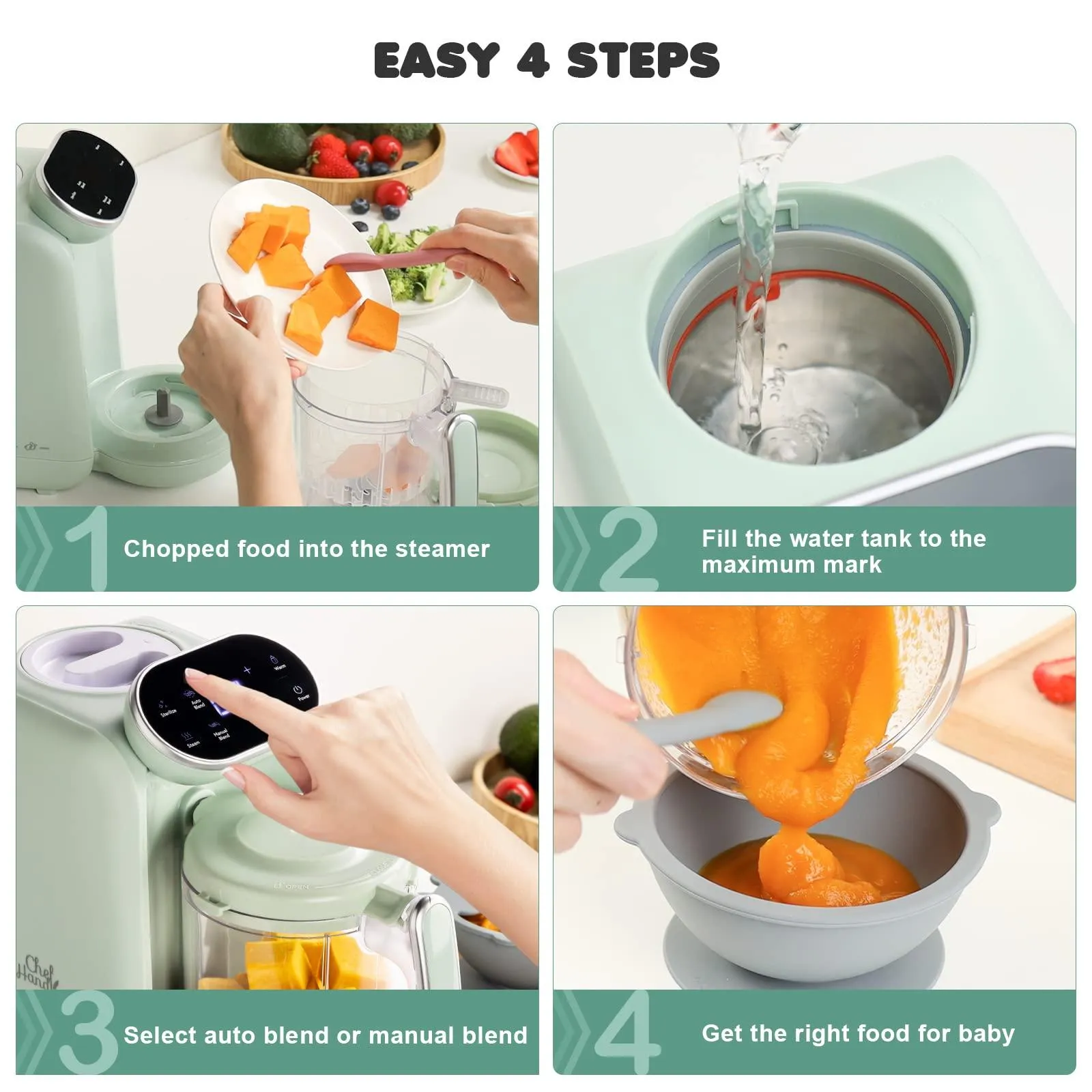 Baby Food Maker, 5 in 1 Baby Food Processor.