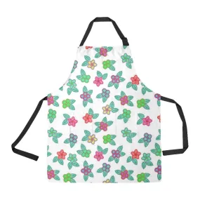 Berry Flowers White Apron