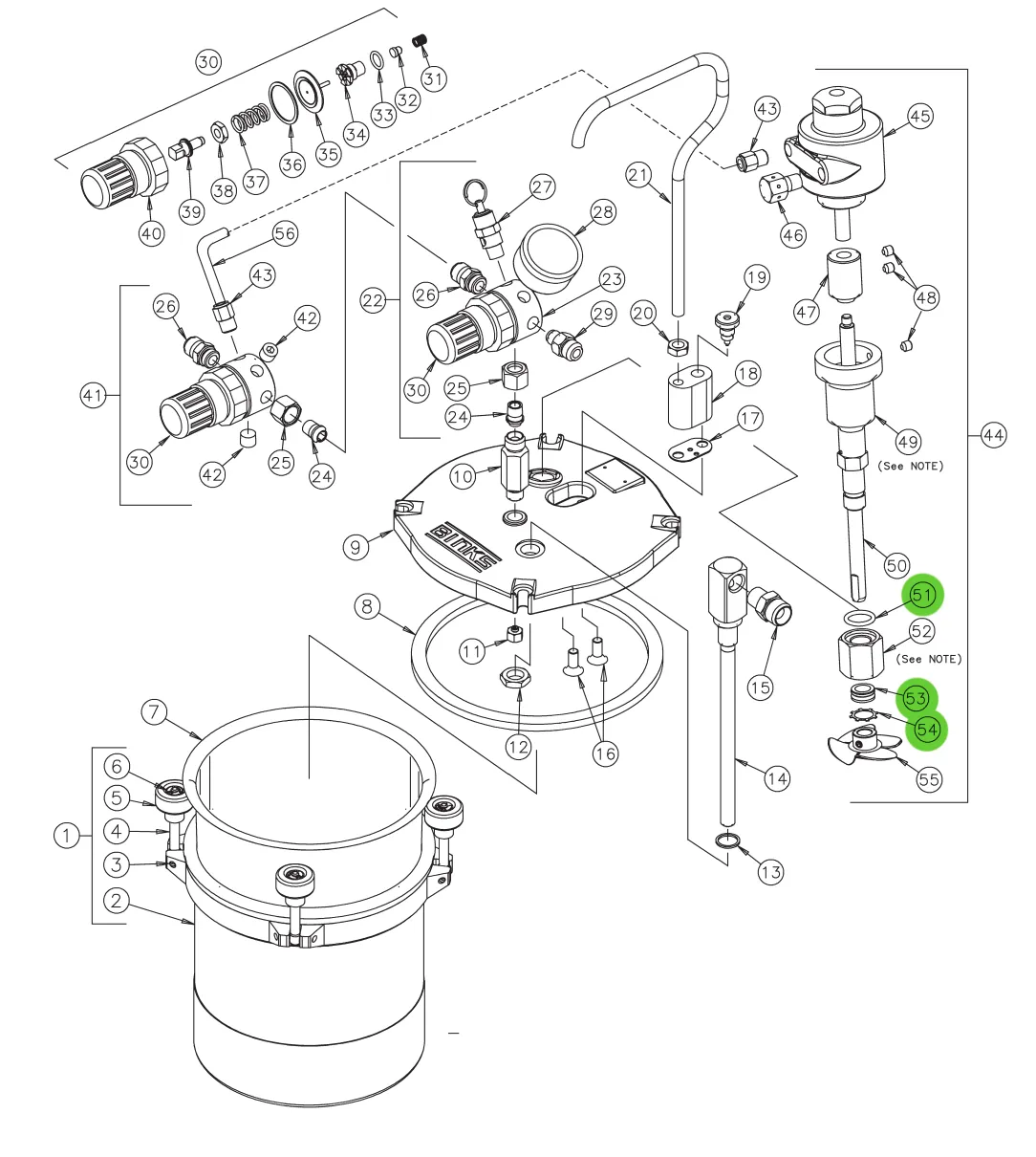 Binks 80-463 Agitator Repair Kit; Seal Kit