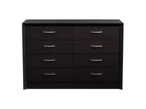 Black 8 Drawer Dresser