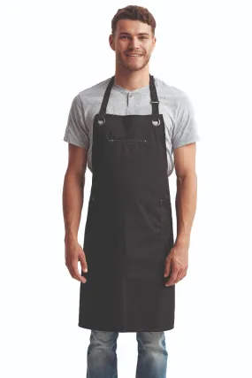 Black ‘Barley’ Sustainable Bib Apron (3 Pockets)