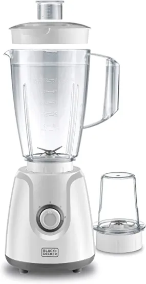 Black Decker, Blender With Grinder Mill, White, 400W, BX4030-B5