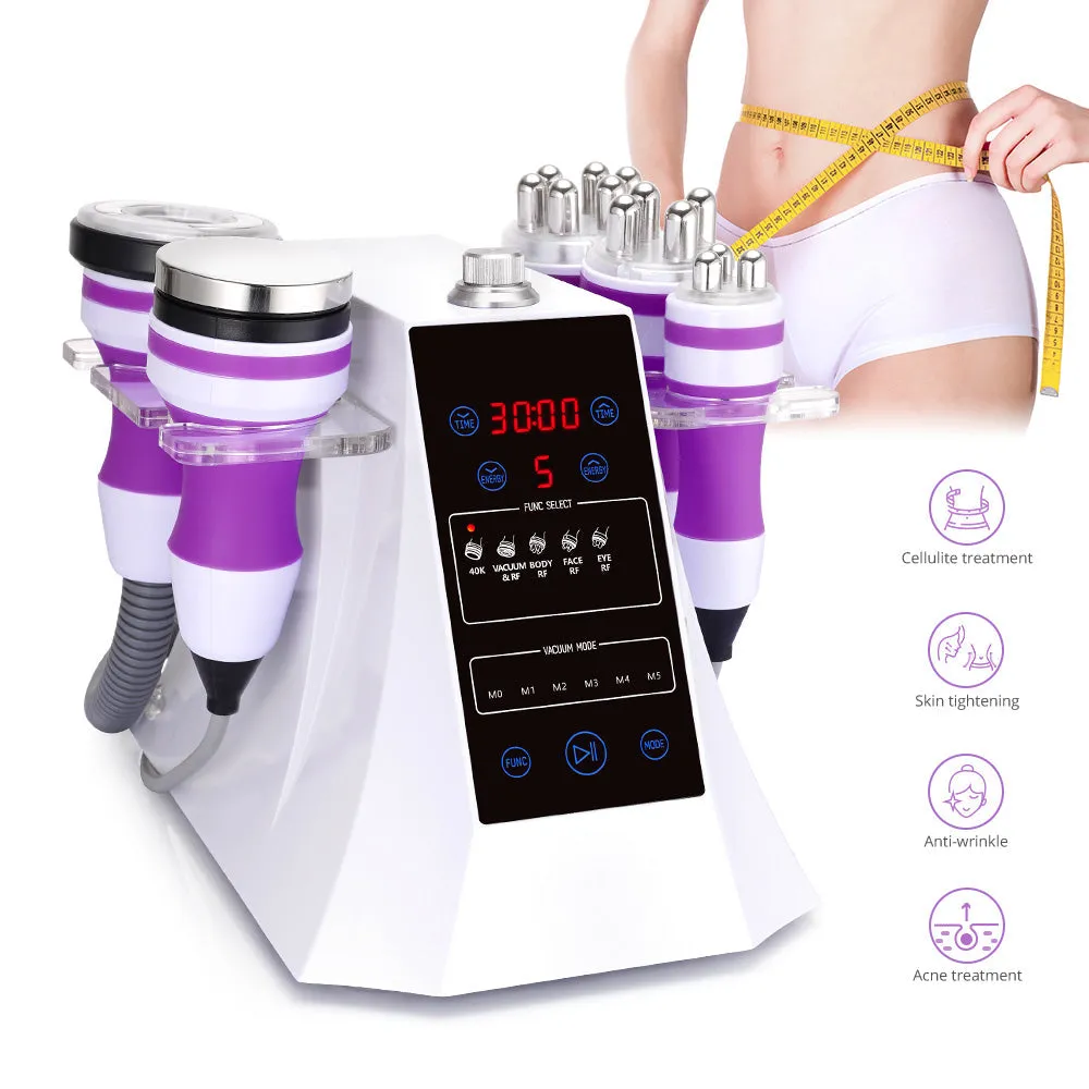 Black Friday 5 In 1 40K Ultrasonic Cavitation Vacuum RF Machine With Red Light Therapy Belt