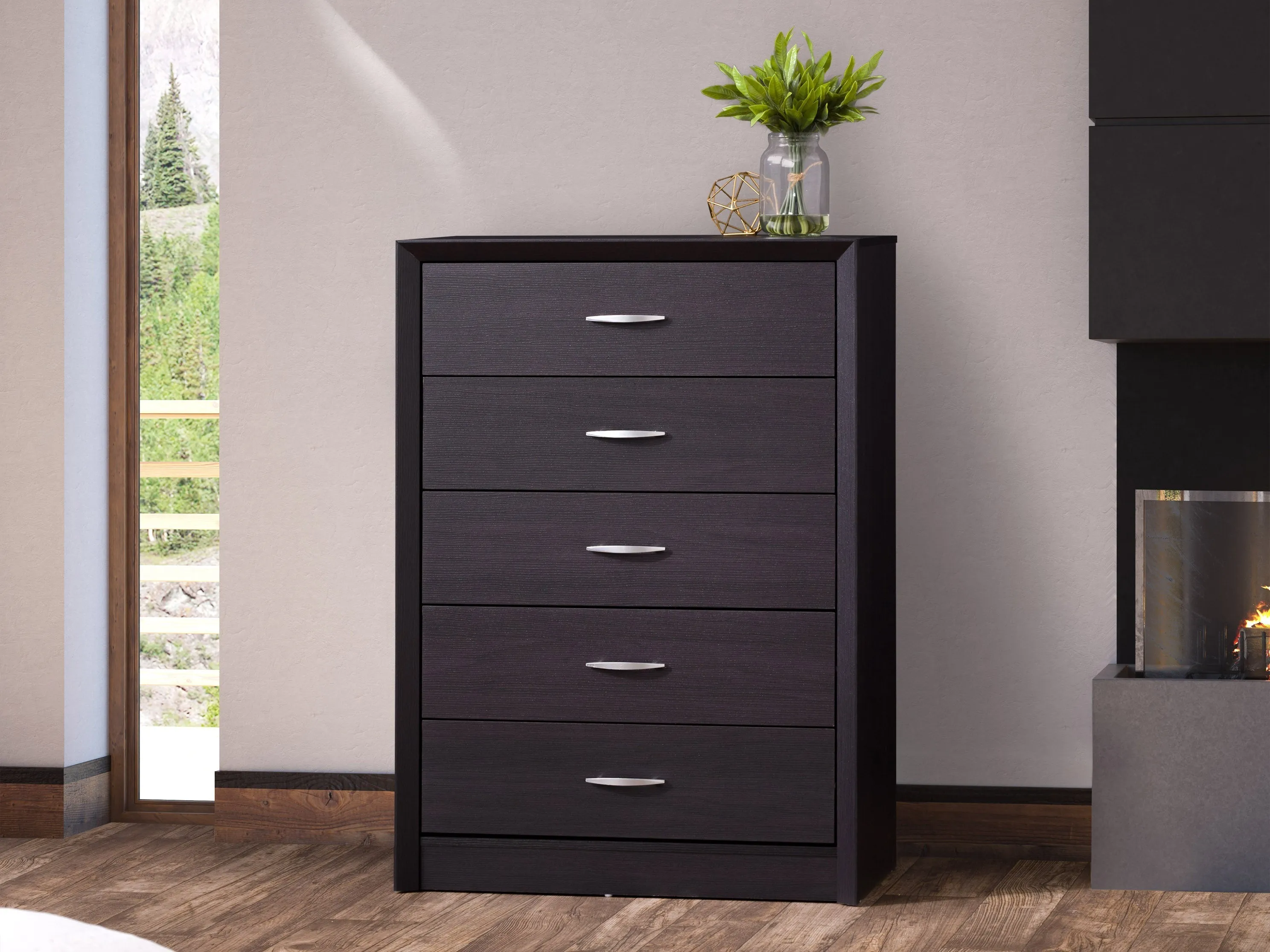 Black Tall Bedroom Dresser