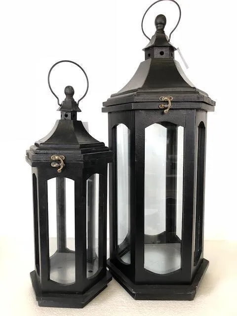 Black Timber Lanterns