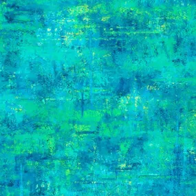 Blue Turqouise Mottled Blender 44"/45" Fabric Per Yard