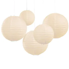 Boho Wedding Paper Lanterns 5pk