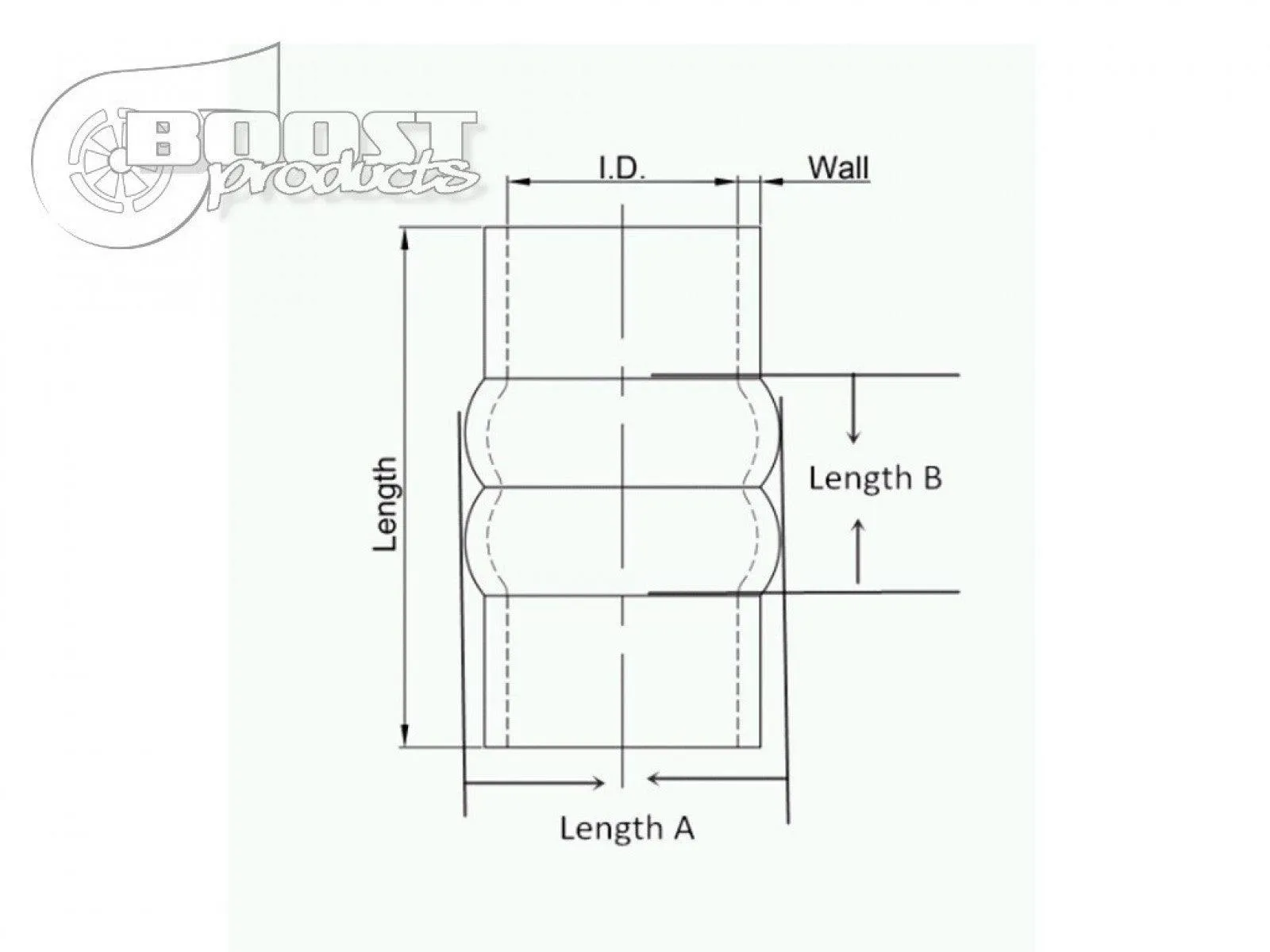 BOOST Products Silicone Coupler with Double Hump, 80mm (3-1/8") ID, Blue