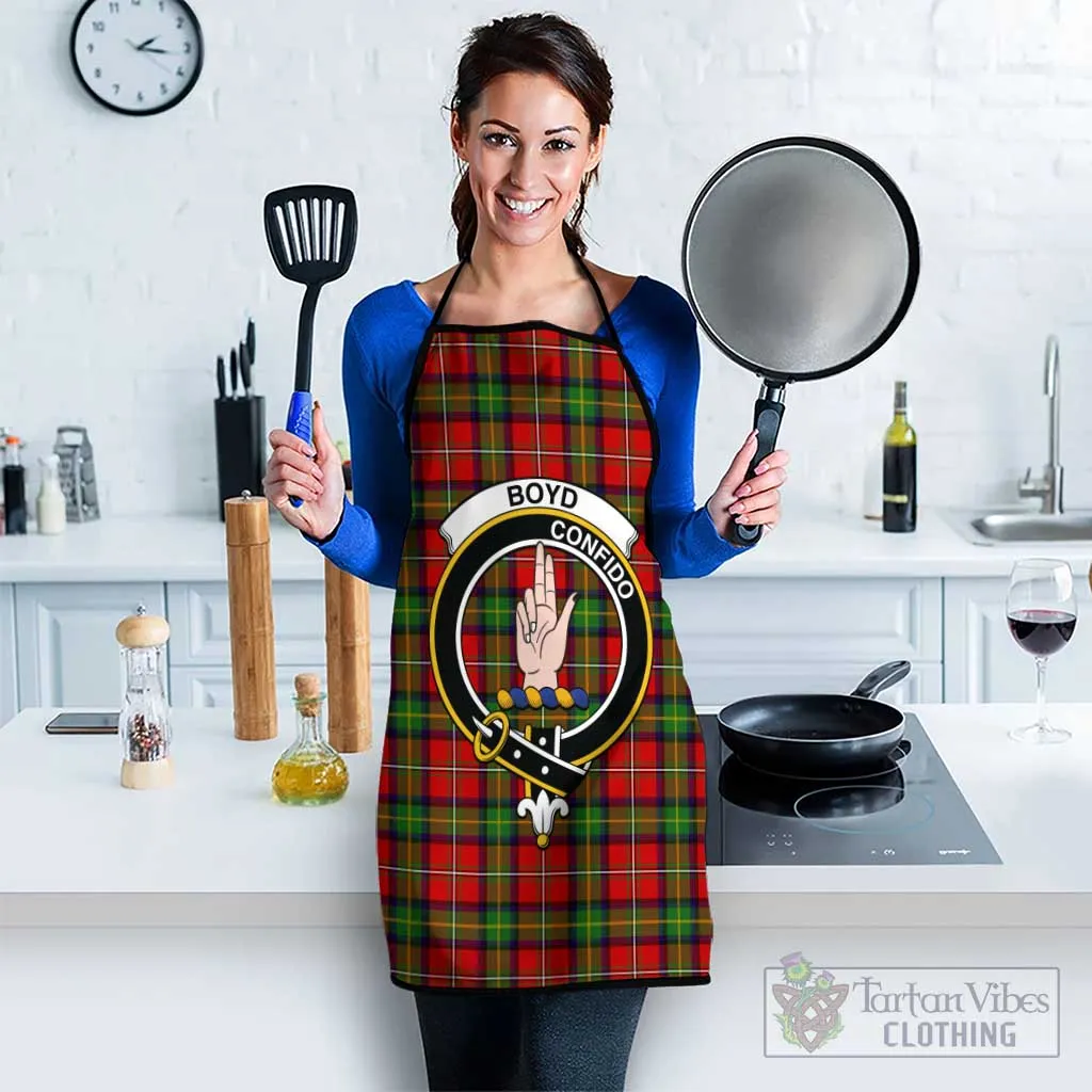 Boyd Tartan Apron with Family Crest