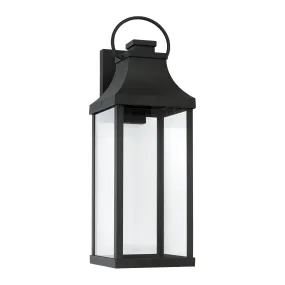 Bradford Night Sky Coastal Outdoor Wall Lantern - 24" Black